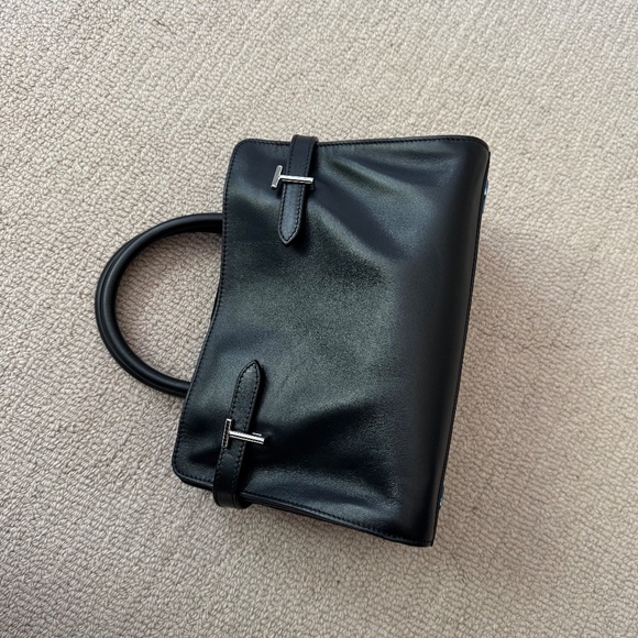 Le Tanneur - EMIE MEDIUM HANDBAG IN SMOOTH LEATHER AND NUBUCK - Picture 10 of 10